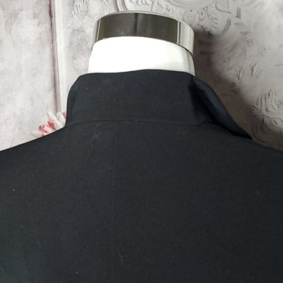 𝅺kasper Petites Black Lined Collared Long Sleeve Button Down Blazer Size 2P - Picture 7 of 9